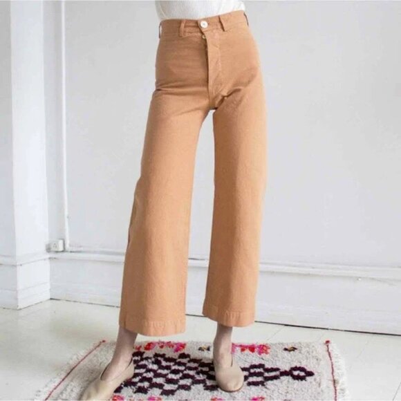 jesse kamm sailor peach skin tone creamsicle 6 high waist desert dusk pants